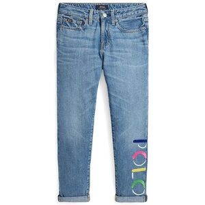 *NWT* Polo Ralph Lauren
Big Girls Logo Slim Fit Cotton Jeans Size 5